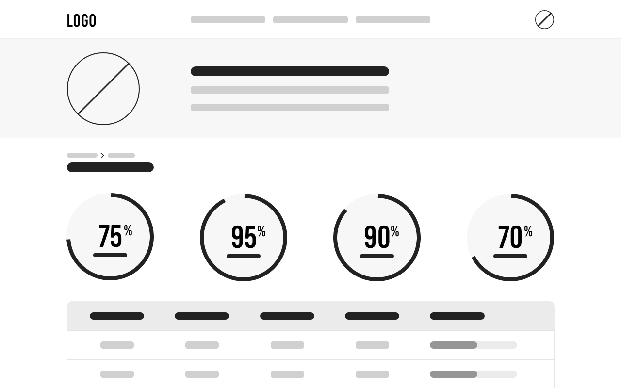 Desktop wireframe.