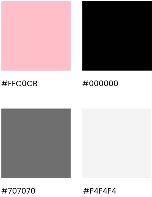 Screenshots of colors. Yellow, black, gray, and white.