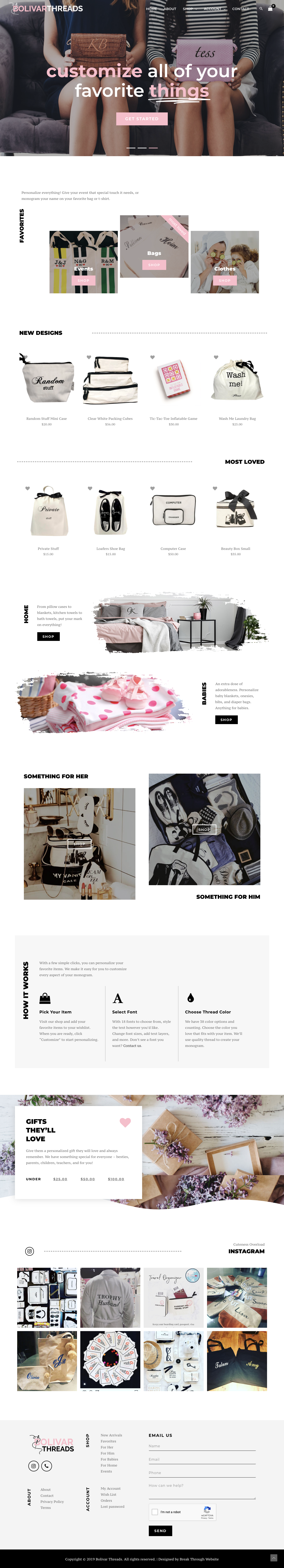 Bolivar Threads home page.