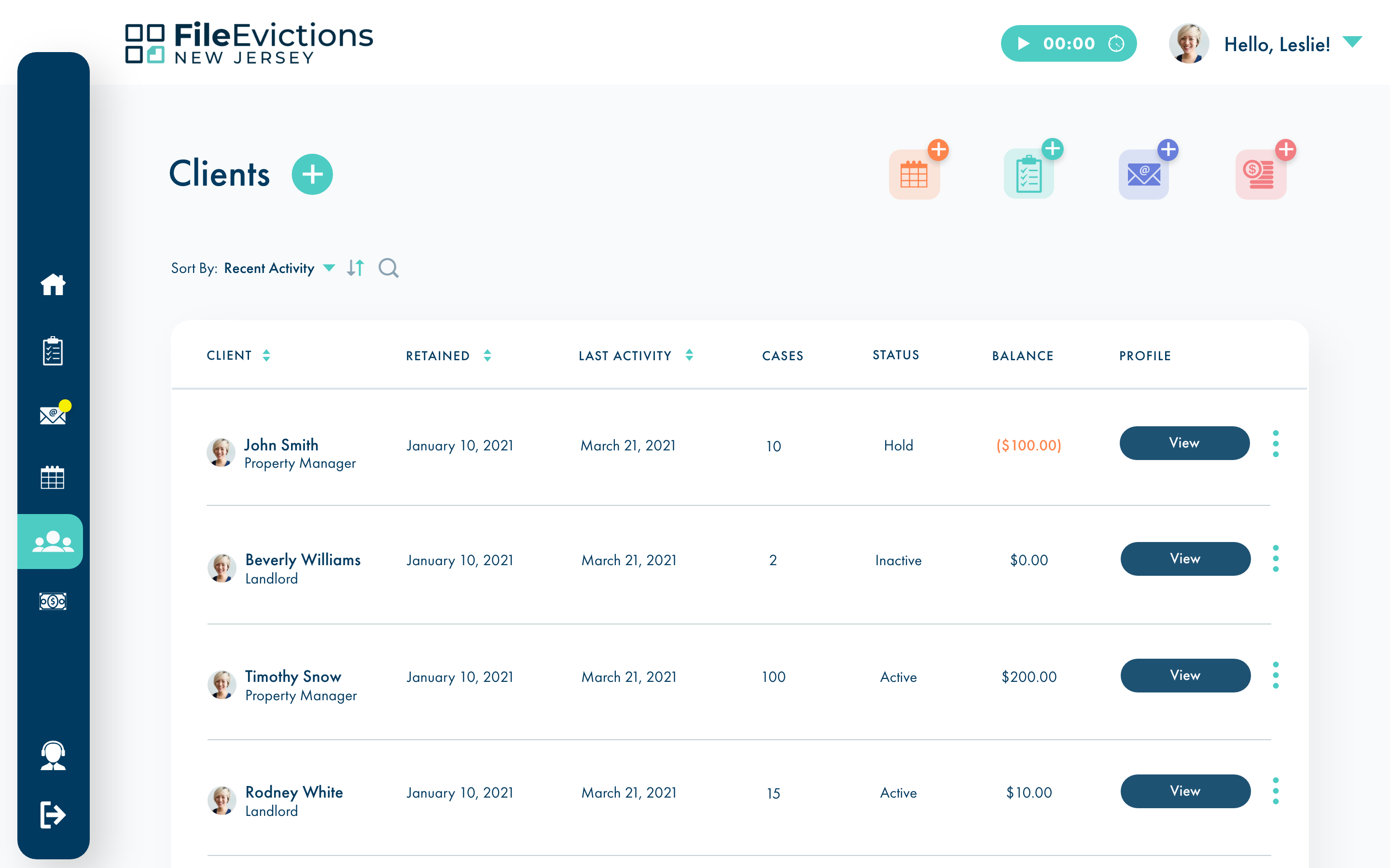 FileEvictions Client List.