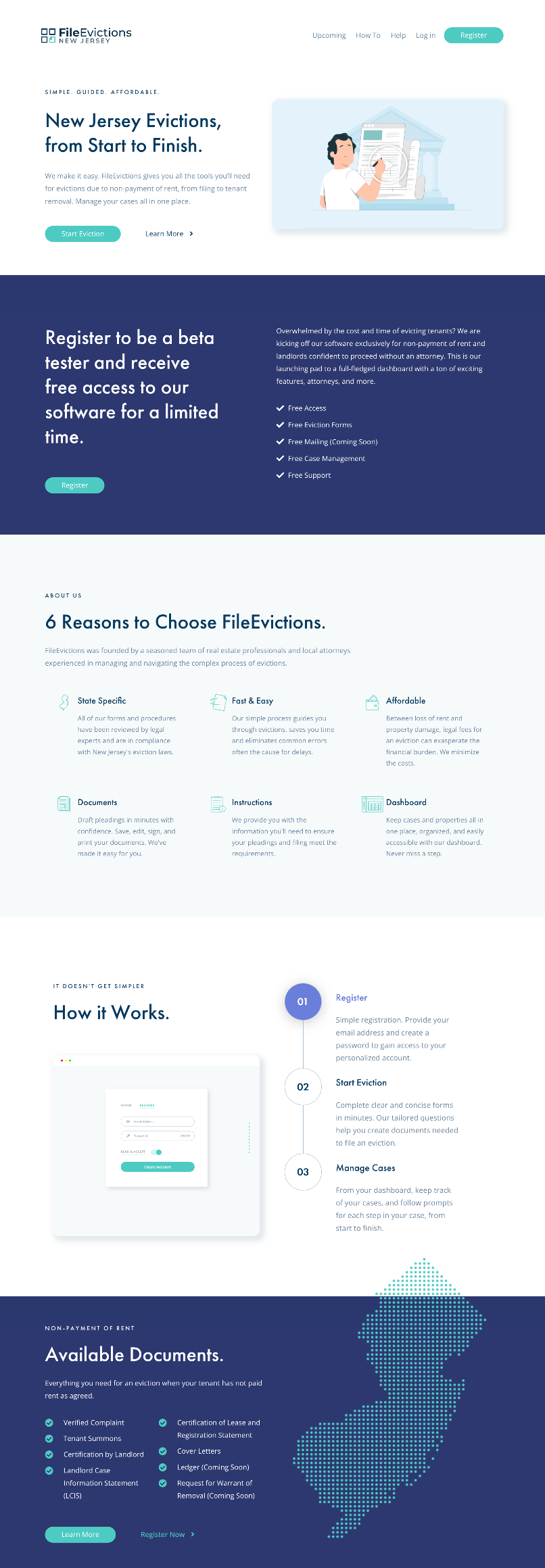 FileEvictions Home page.