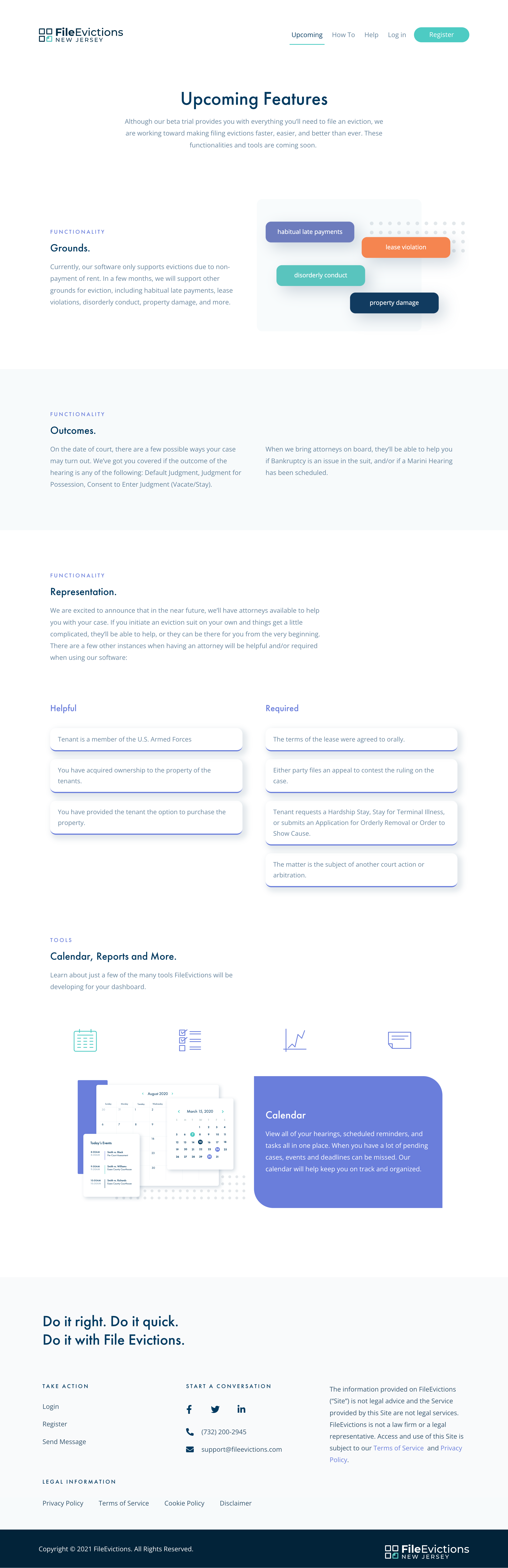 FileEvictions Upcoming Features page.