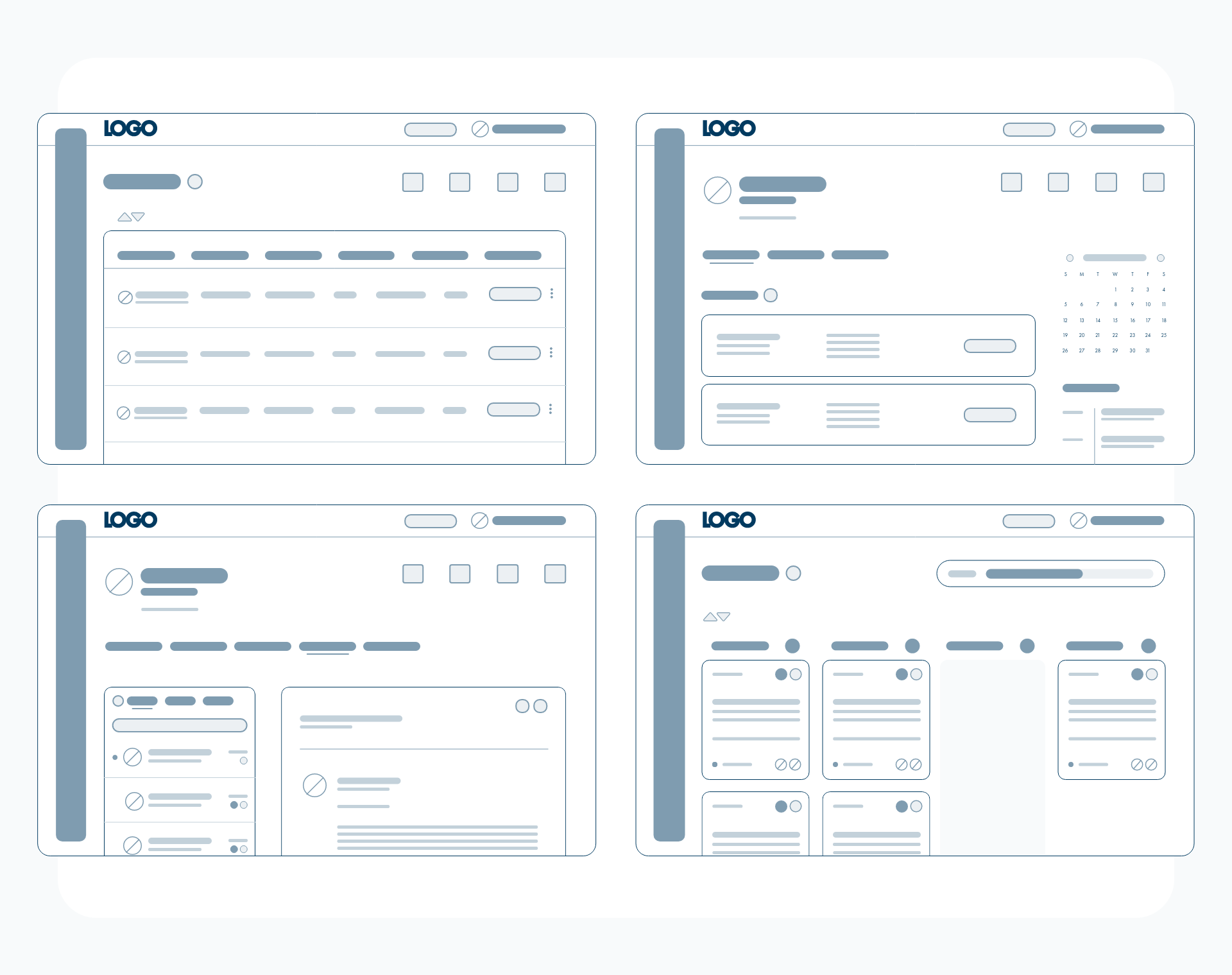 FileEvictions prototype of four screens.
